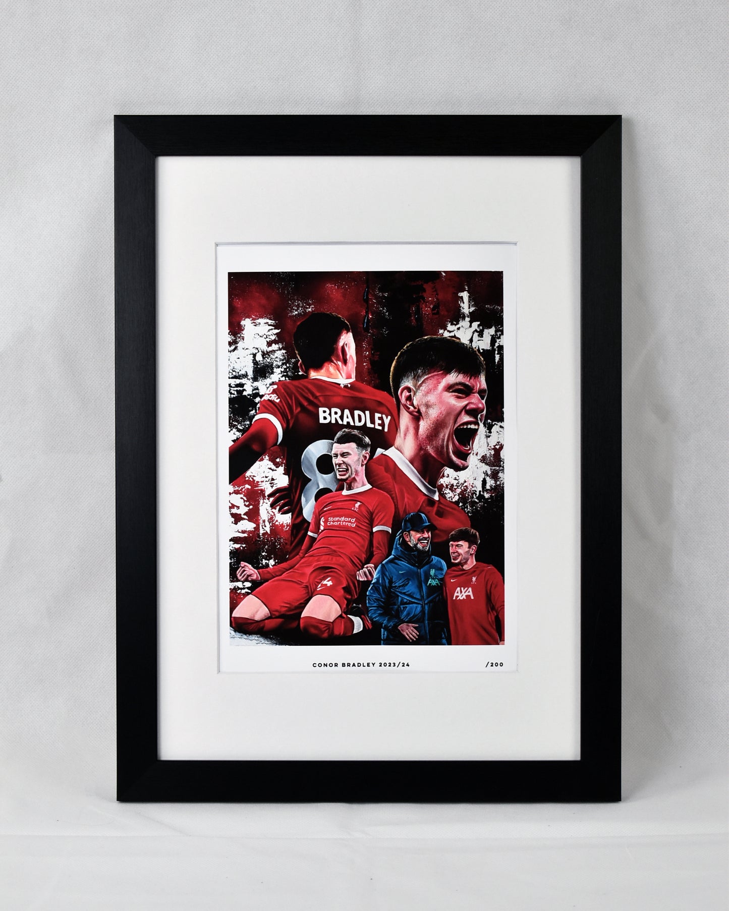 "Conor Bradley 2023/24" (Framed)