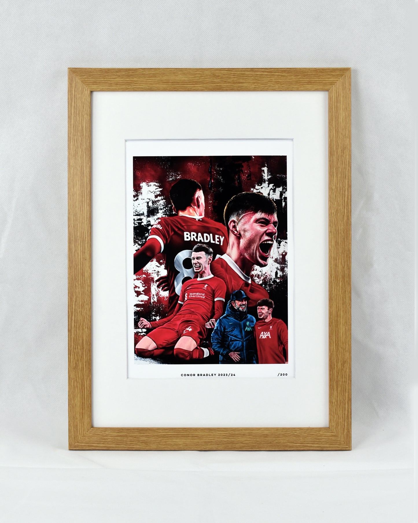 "Conor Bradley 2023/24" (Framed)