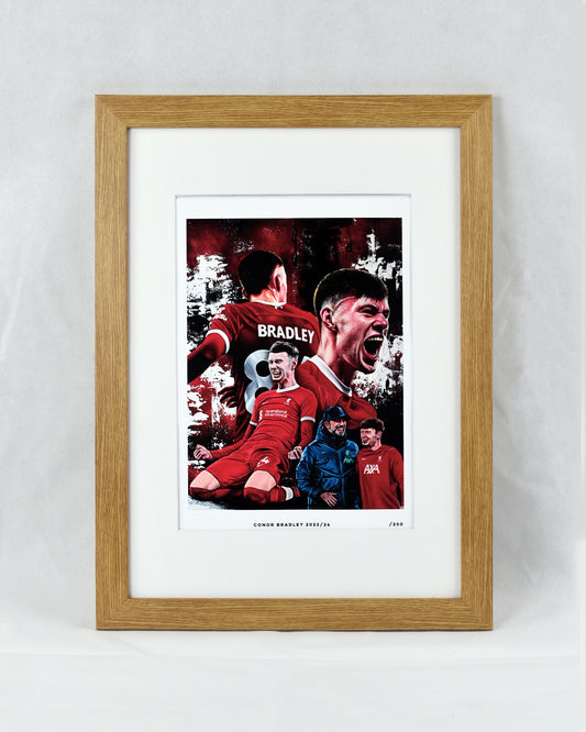 "Conor Bradley 2023/24" (Framed)