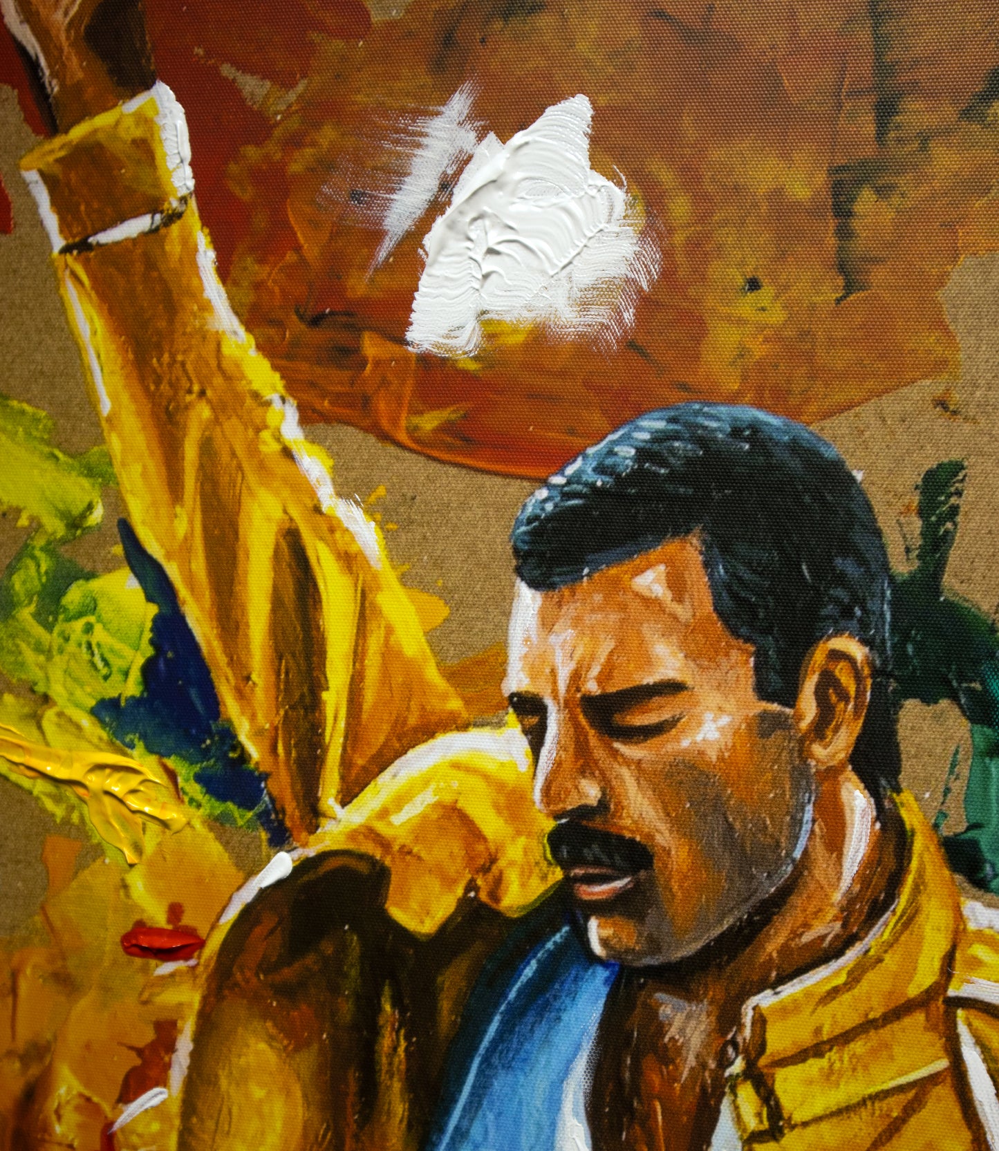 "Freddie" 80cm x 60cm Hand Embellished Canvas Print