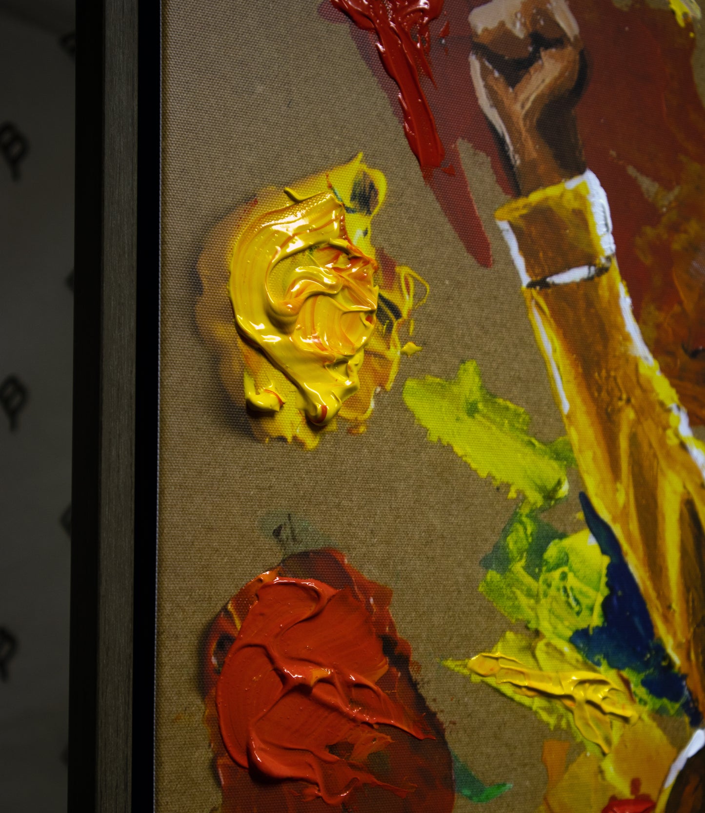 "Freddie" 80cm x 60cm Hand Embellished Canvas Print