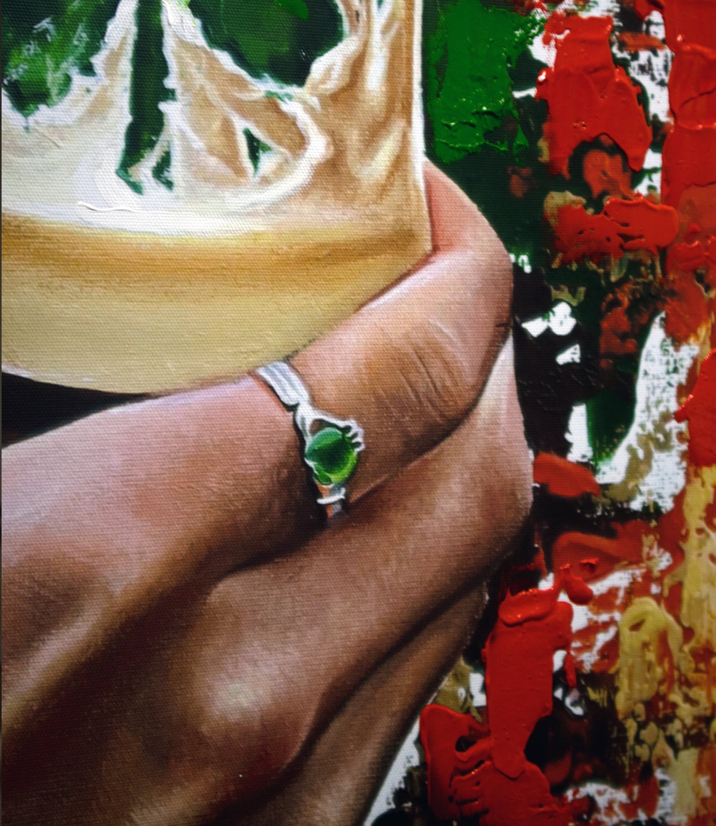 "Luck Of The Irish" 80cm x 60cm Hand Embellished Canvas print