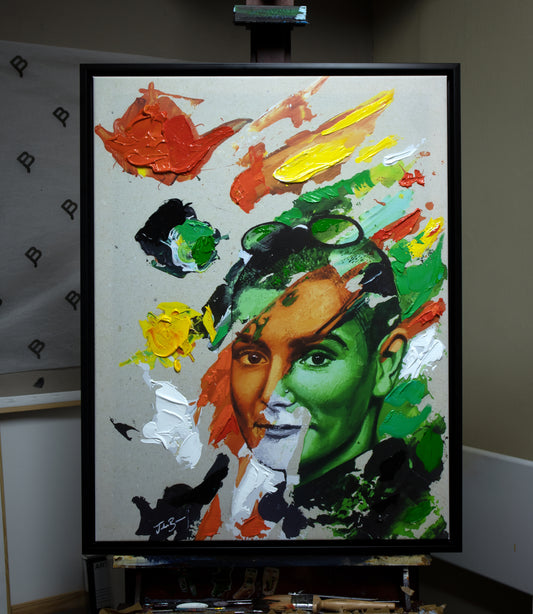 "Sinead" 80cm x 60cm Hand Embellished Canvas print